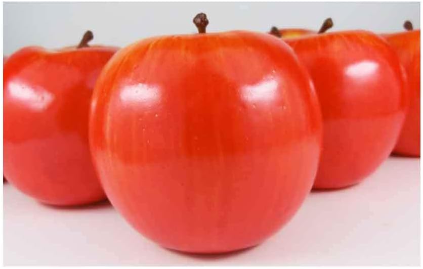 Set of 8 Realistic Apples Food Sample Fruit Model (Red II-Lightweight)