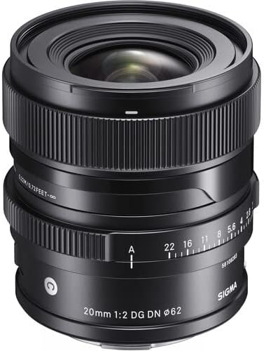 Sigma Sigma L-Mount Lens 20mm F2 DG DN Single Focal Wide Angle Full Size Contemporary Mirrorless Only