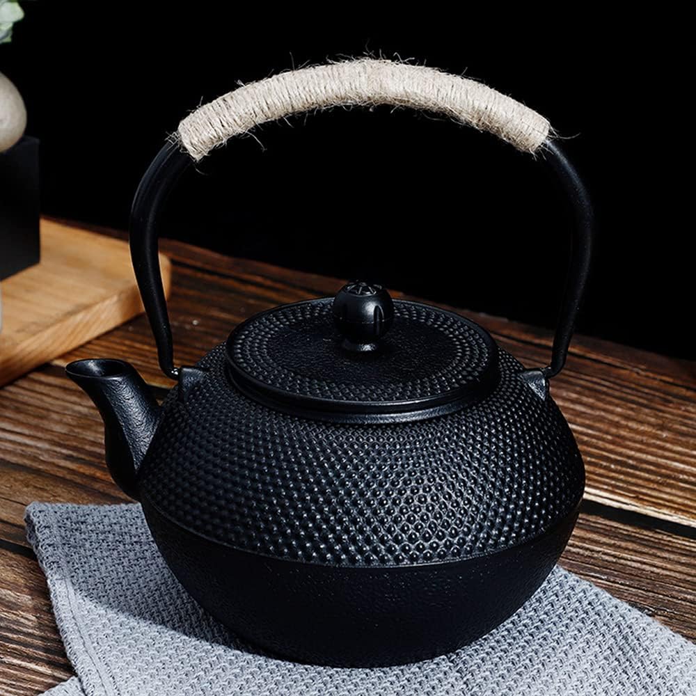 Fanaticalpurchasejp Iron Kettle, Nambu Ironware, Induction Compatible, Direct Flame, Kettle, Iron Pot, Ironware, Cast, Tea Ceremony Utensils, Iron Supplement, Traditional Craft (900ML)