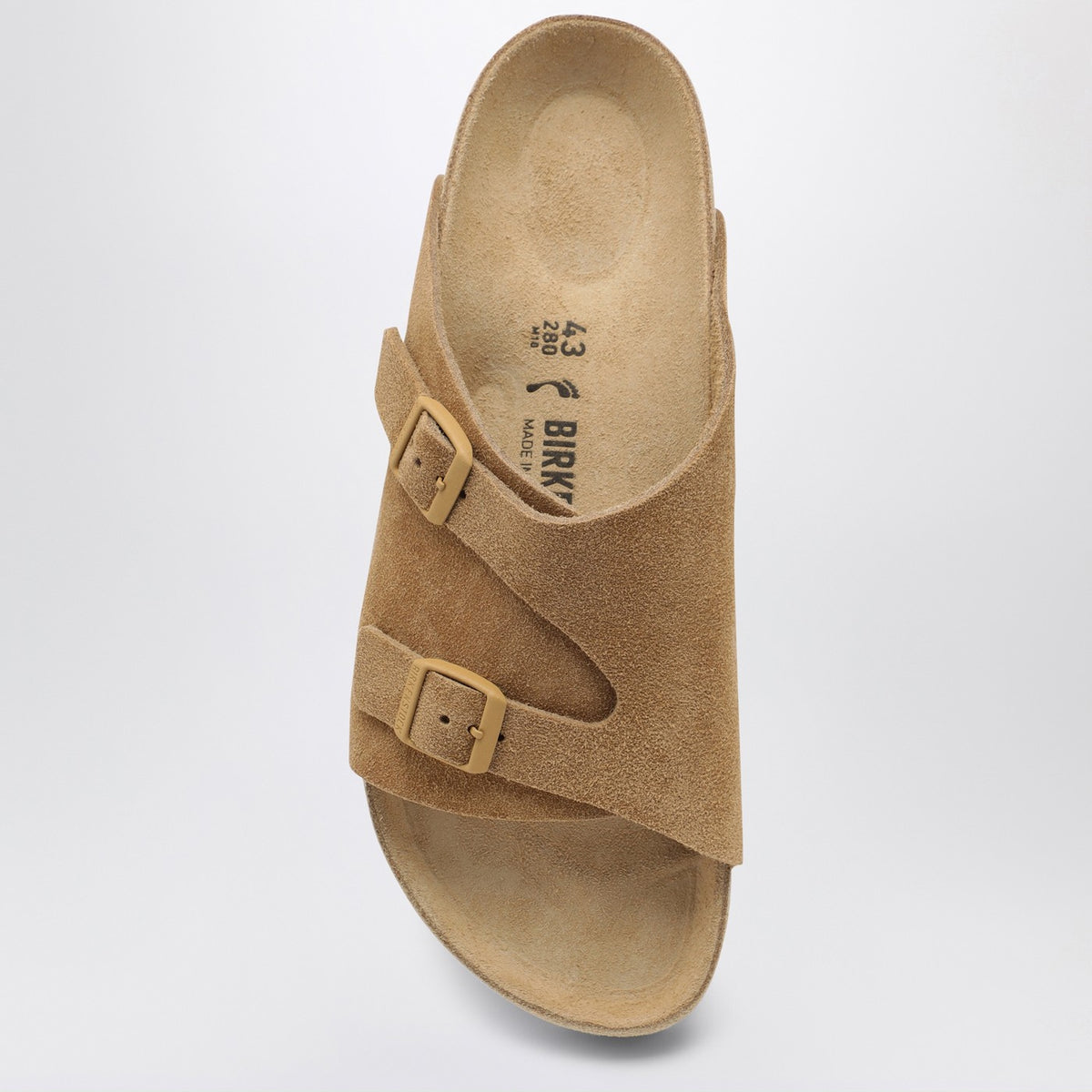 Birkenstock Birkenstockスライドzürichエクサイトクリームは、スエードで色を付けます - Image 4