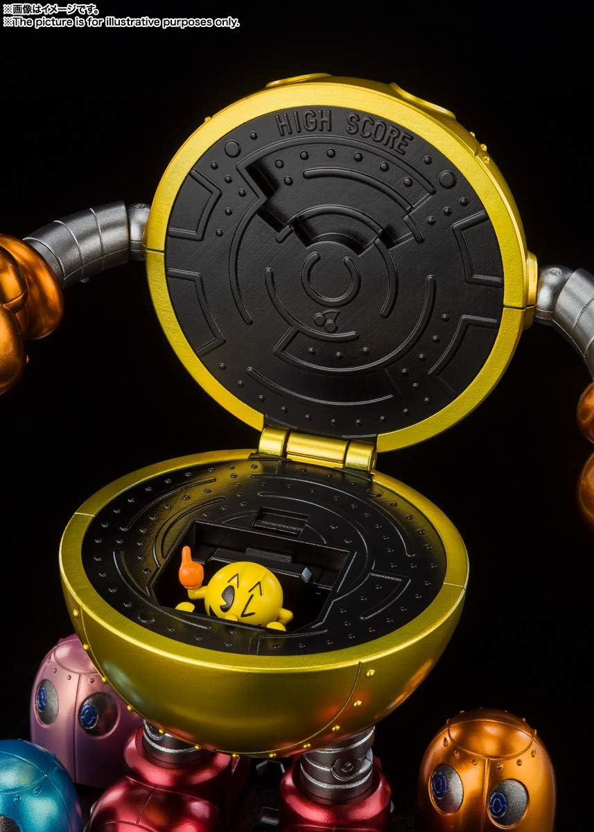 Tamashi Nations Super Alloy Pac Man, Approx. 4.1 inches (105 mm), ABS & Die-Cast Pre-Painted Action Figure