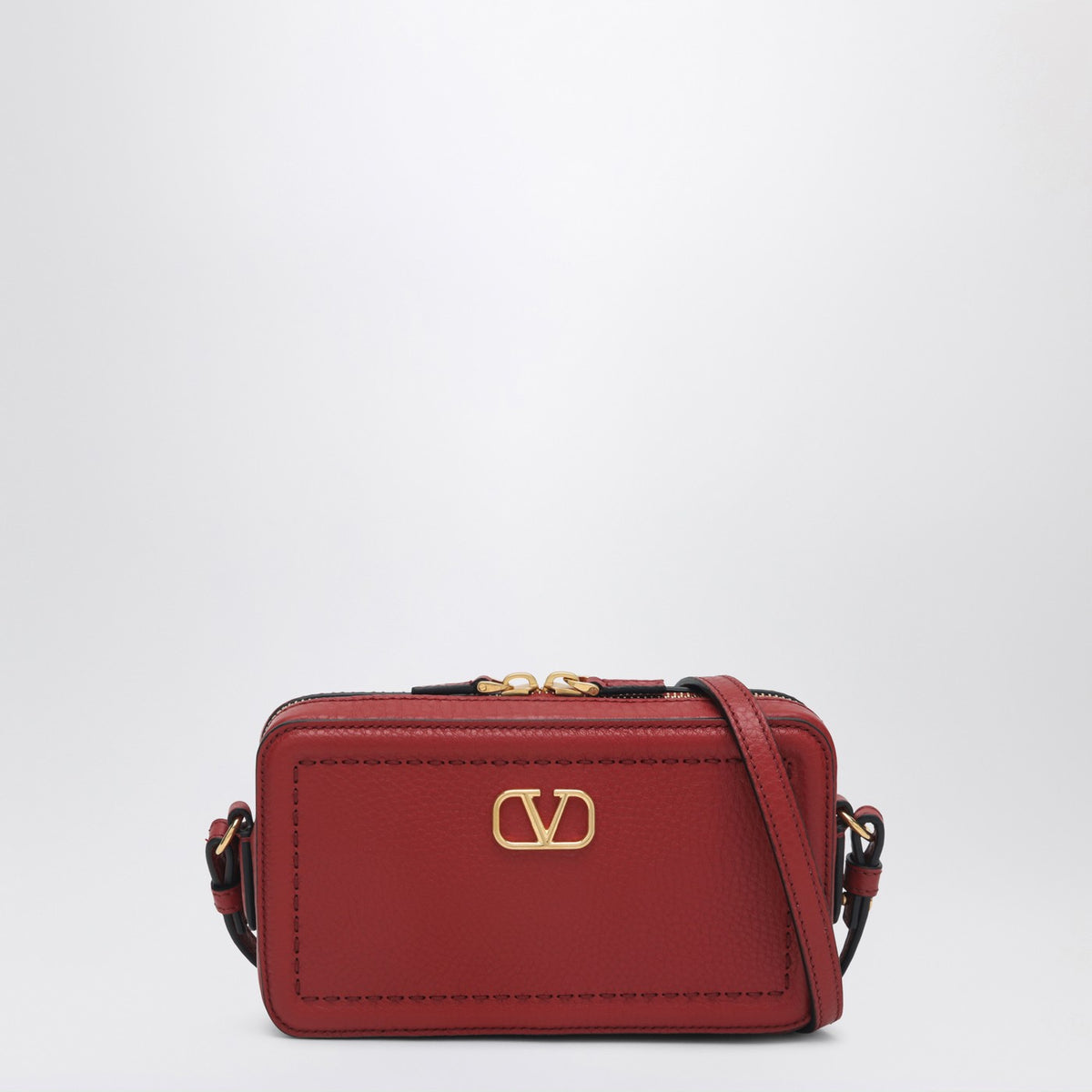 Valentino ヴァレンティーノガラバニスモールレッドレザークロスボディバッグずっと - Image 4