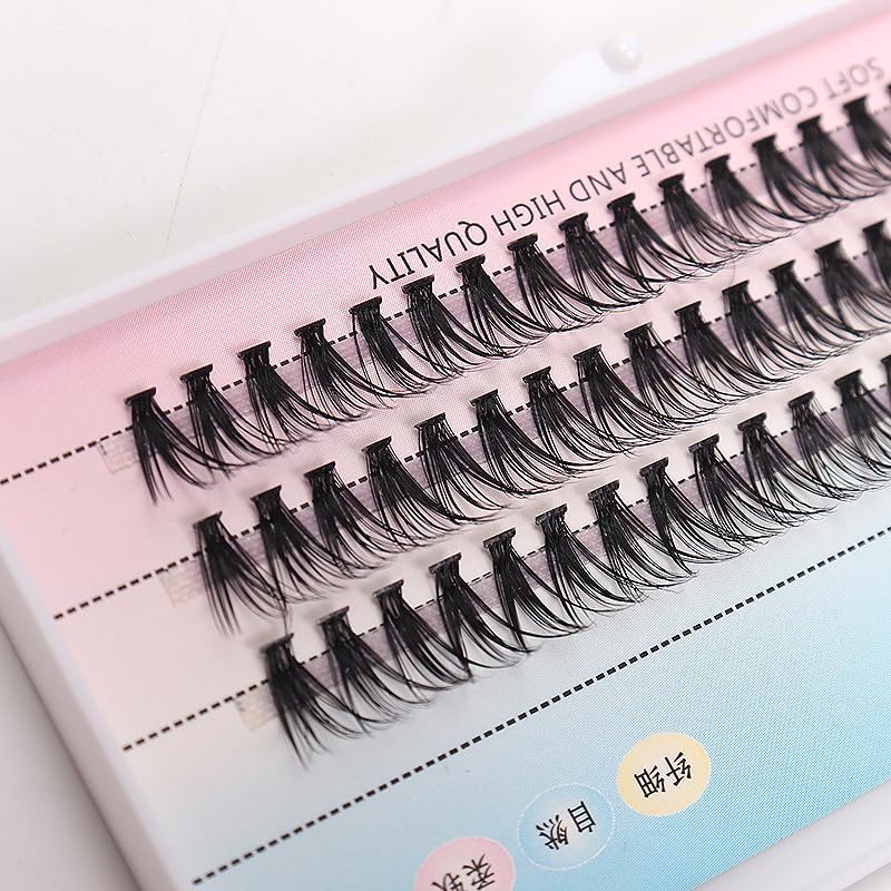 30 D Hot Melt False Eyelashes New "False" Professional Grade Tiered False Eyelashes - Self and Perfect Positioning Natural & K-pop Eyelashes Ultra Light Handmade Delicate (12mm)