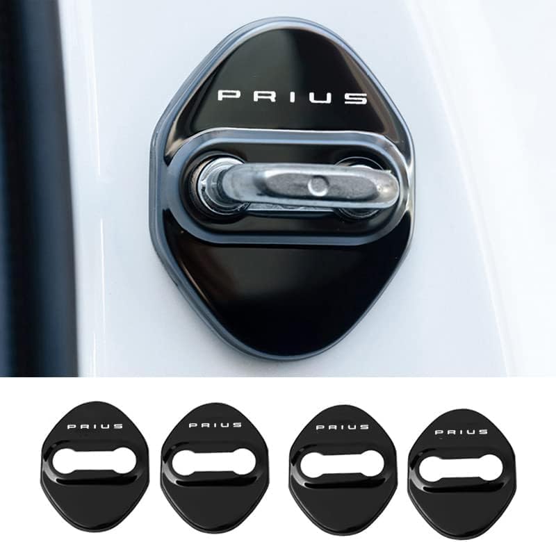 Prius Car Door Lock Cover Protector Accessory Compatible Toyota New Prius ZVW60 ZVW65 MXWH60 MXWH65 60 Series (January 2023~) Prius ZVW51 ZVW55 50 Series 2015-2022 2023 (Black)