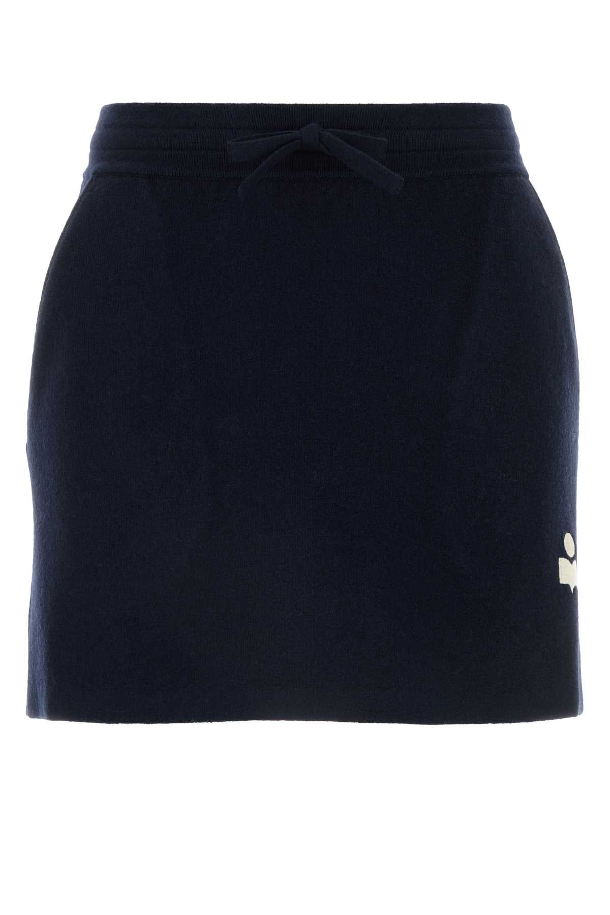 Marant イザベル・マラン・エトワイル・ミッドナイトブルーストレッチコットンブレンドアマリンミニスカート - Image 4