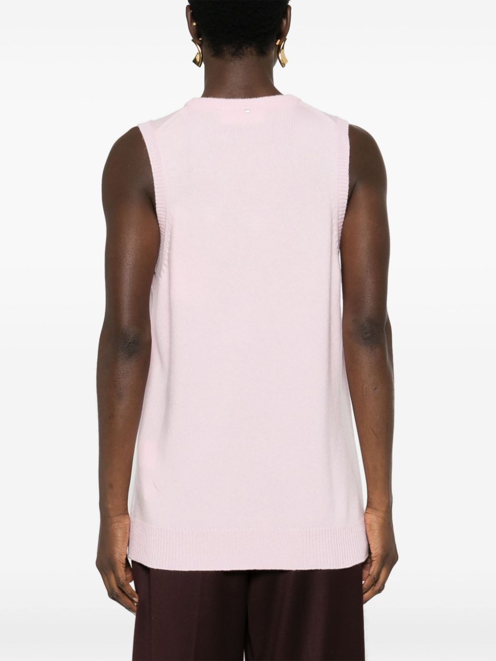 Sportmax SportMax Pre Vネックウールベスト - Image 4