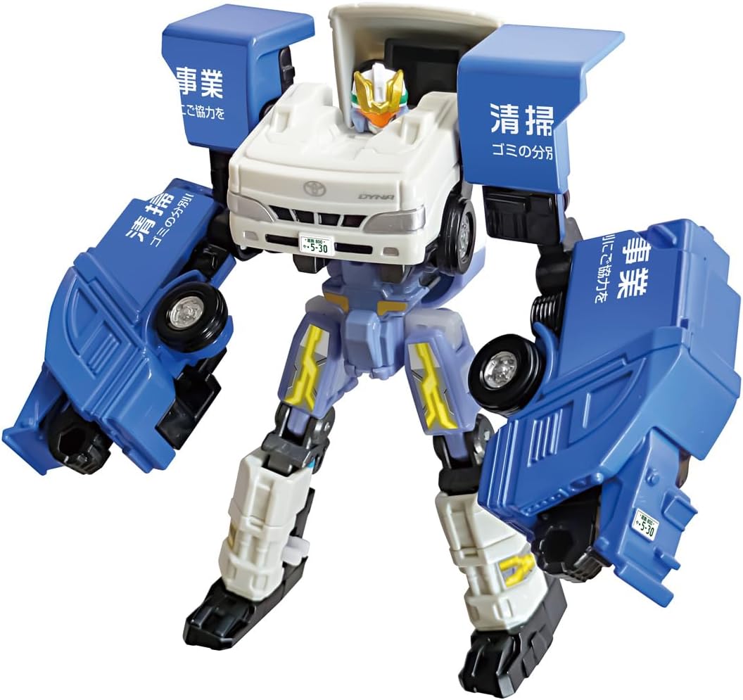 Takara Tomy Job Braver TJB07 Clean Braver Toyota Dyna Cleaning Car, Mini Car, Toy for Ages 3 and Up