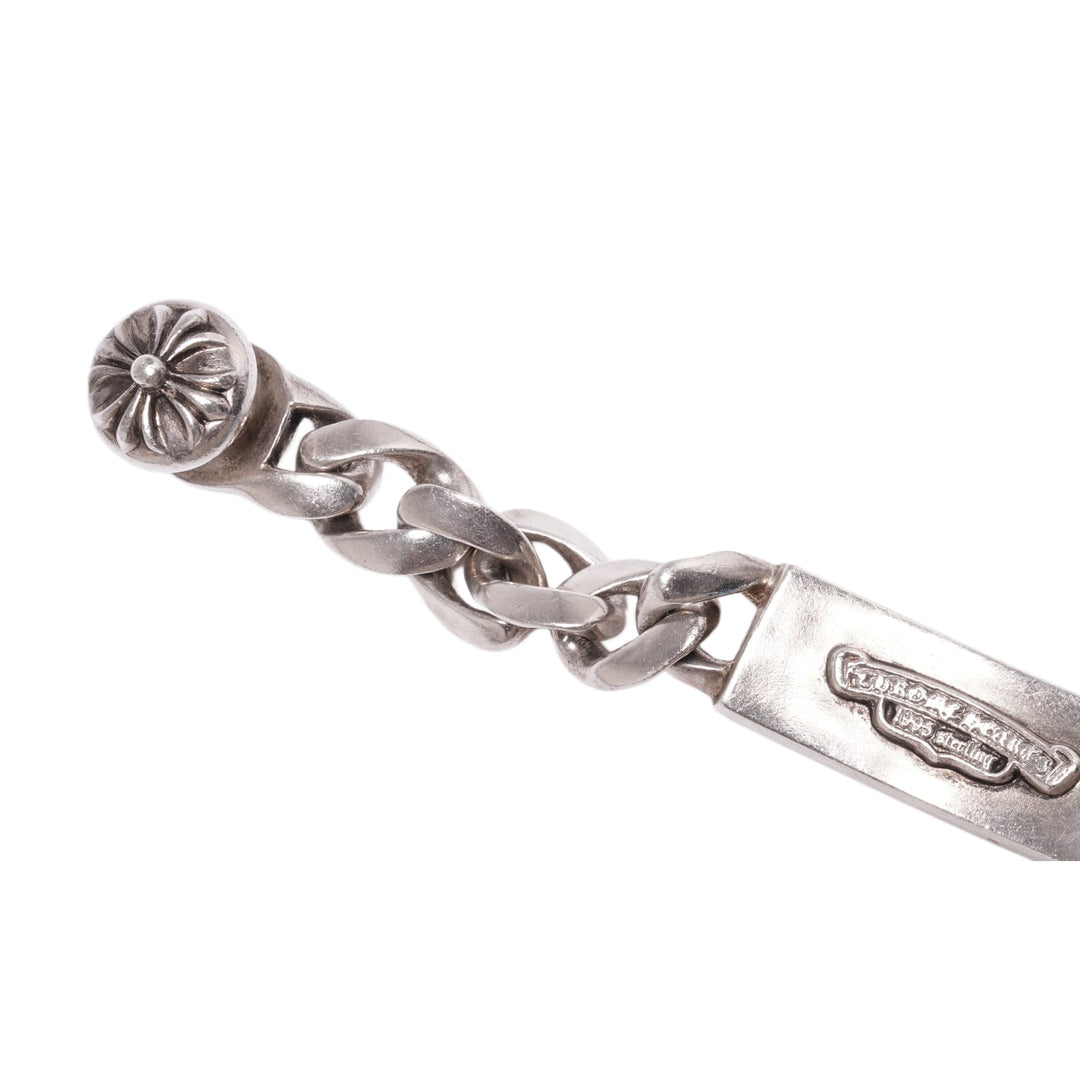 CHROME HEARTS 'BLUE SAPPHIRE' FLORAL ID CUBAN CLASP BRACELET