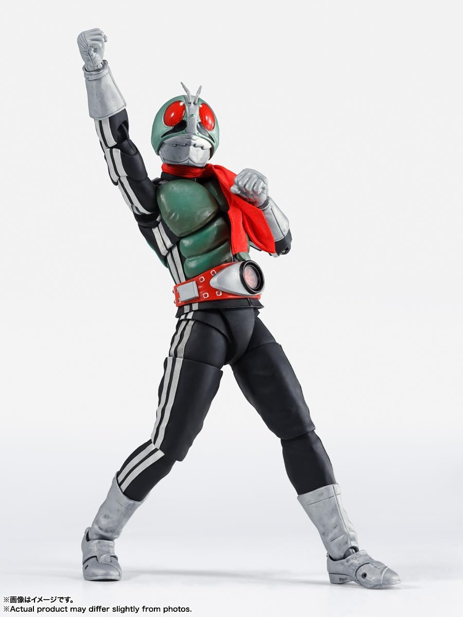 TAMASHII NATIONS S.H. Figuarts (True Bone Carving Process) Kamen Rider New No. 1 Glorious Showa Rider Edition (First Press Limited Base Included) Approx. 5.7 inches (145 mm), PVC & ABS & Fabric