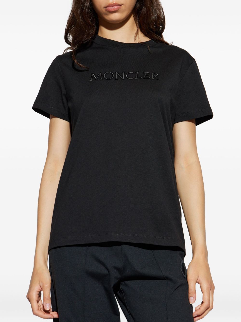 Moncler モンクラーロゴコットンTシャツ - Image 4