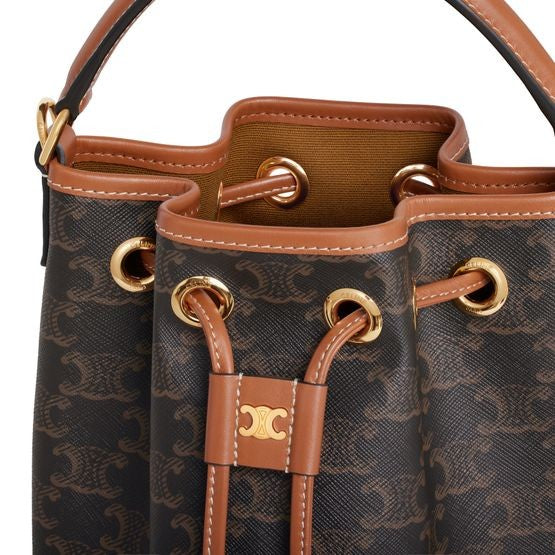 CELINE Clara bag in Triomphe canvas and calfskin - Image 4