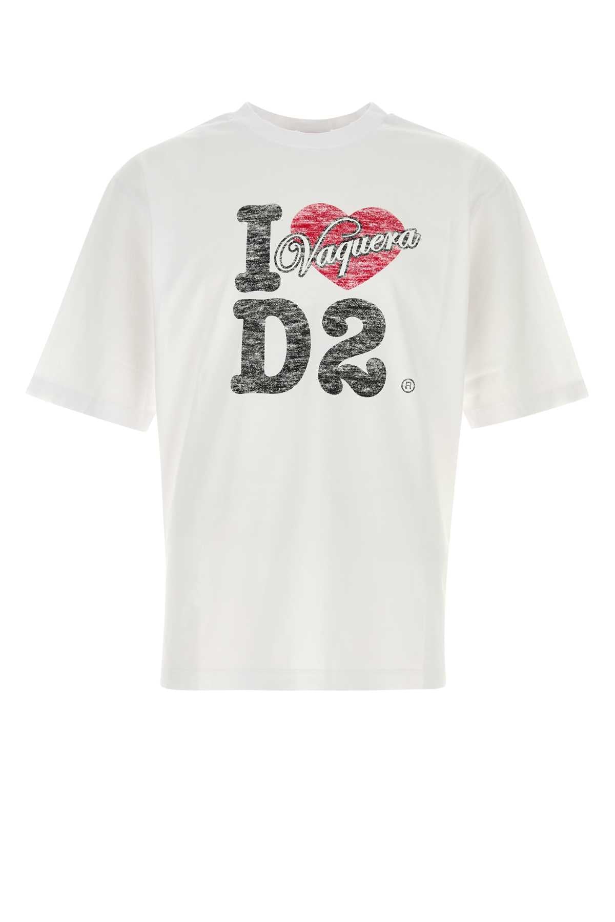 Dsquared2 ディースクエアード ホワイト コットン T シャツ - Image 4