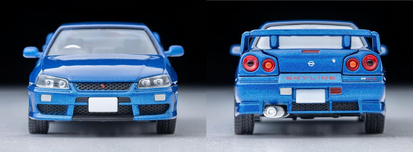TOMYTEC 335306 Tomica Limited Vintage Neo 1/64 LV-N353b Nissan Skyline 2-Door Sport Coupe 25GT TURBO with Optional Parts Blue 2000 Finished Product