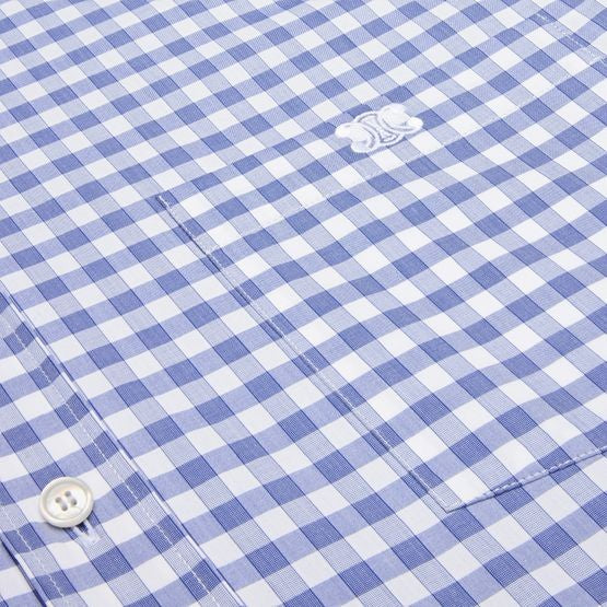 CELINE Cropped shirt in vichy cotton - Image 4