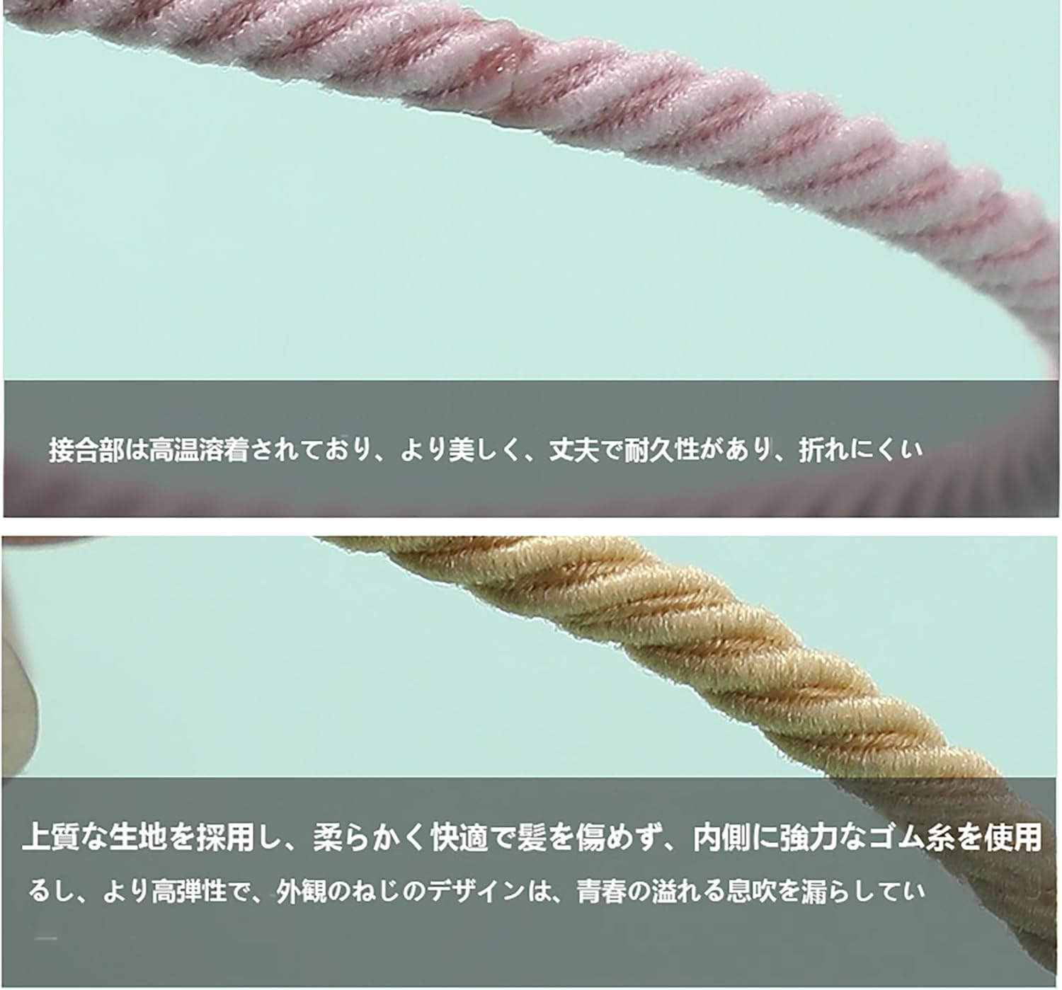 VEVE & MIKI Elastic Scrunchies, Fashionable, Adults, Everyday Use, Simple Design, Plain, Fashion Accessory, Women's, Thick Hair Band, Hair Clip, Set of 50, Traceless Hair Bands, High Elasticity