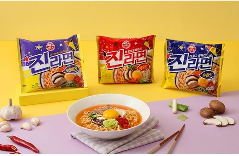 オットギ ジンラーメン マイルド 韓国 インスタント 袋麺 120g×5個 [並行輸入品]