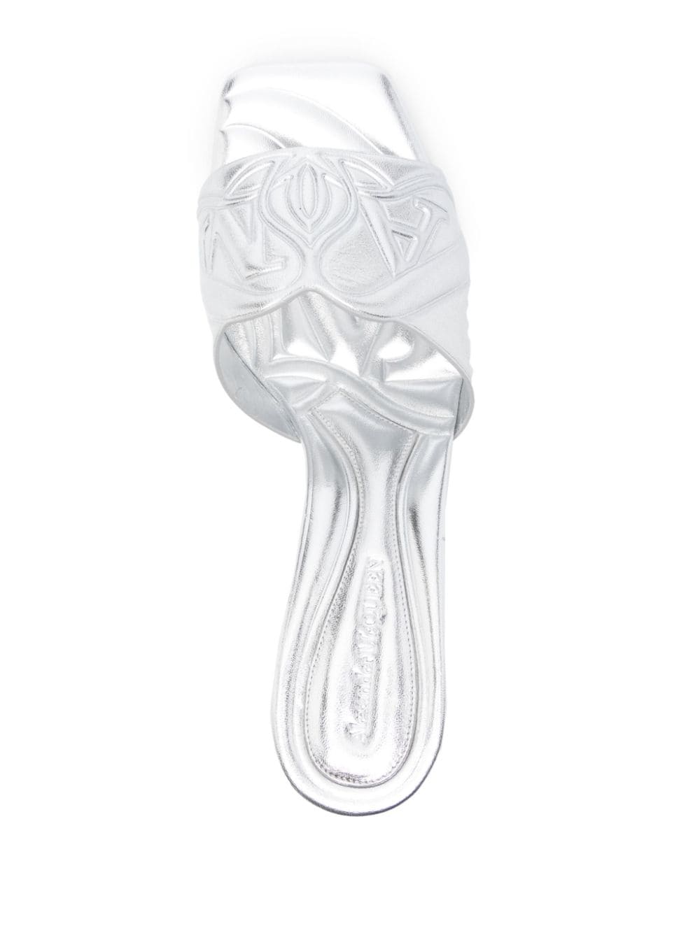 Alexander McQueen アレクサンダーMCクイーンメタリックレザーヒールサンダル - Image 4