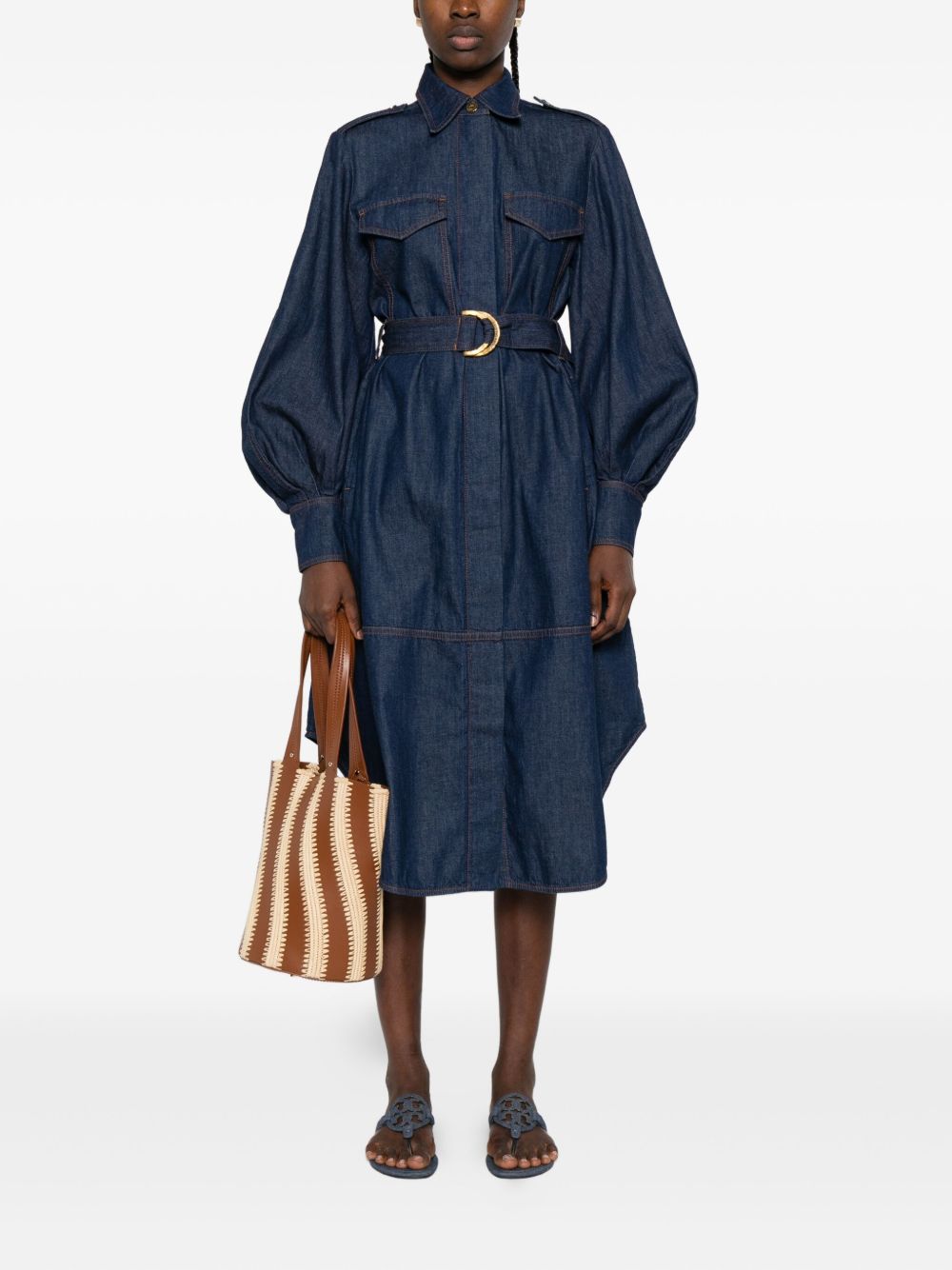Zimmermann Zimmermann Denim Midiドレス - Image 4