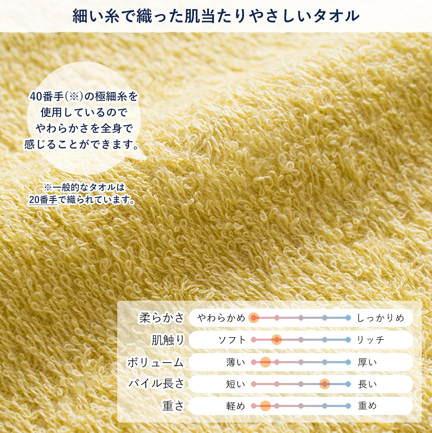 Broome Imabari Towel, Certified, Fleur Towel, Soft, Absorbent, Quick Drying, Easy to Use, Thin, Made in Japan, Assortment (Lavender and Mimosa), Set of 2 Bath Towels