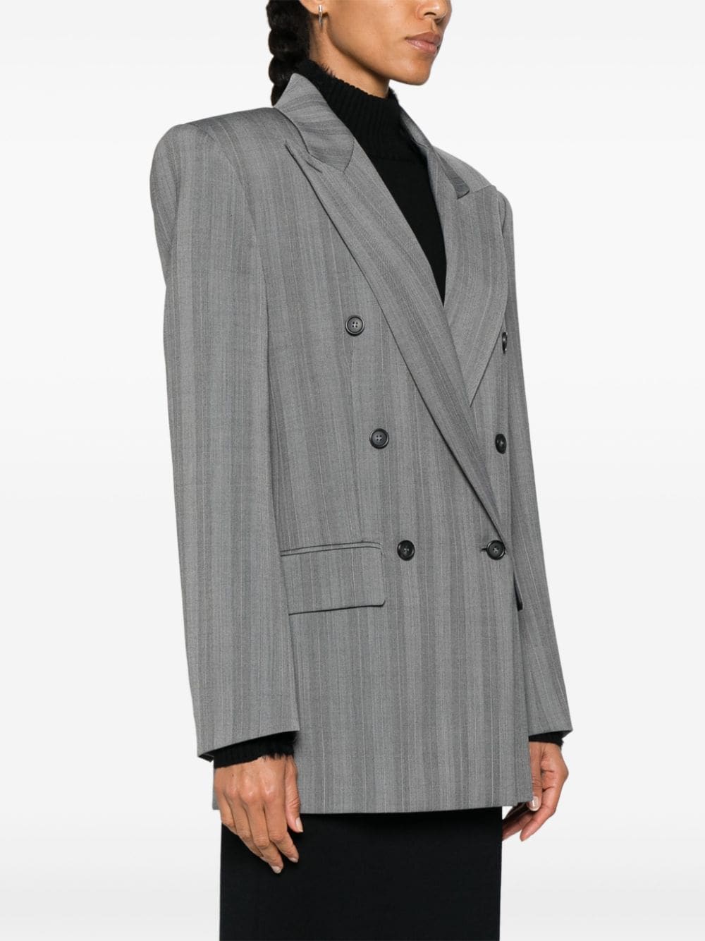 Sportmax SportMaxファッションウール二重胸部ジャケット - Image 4