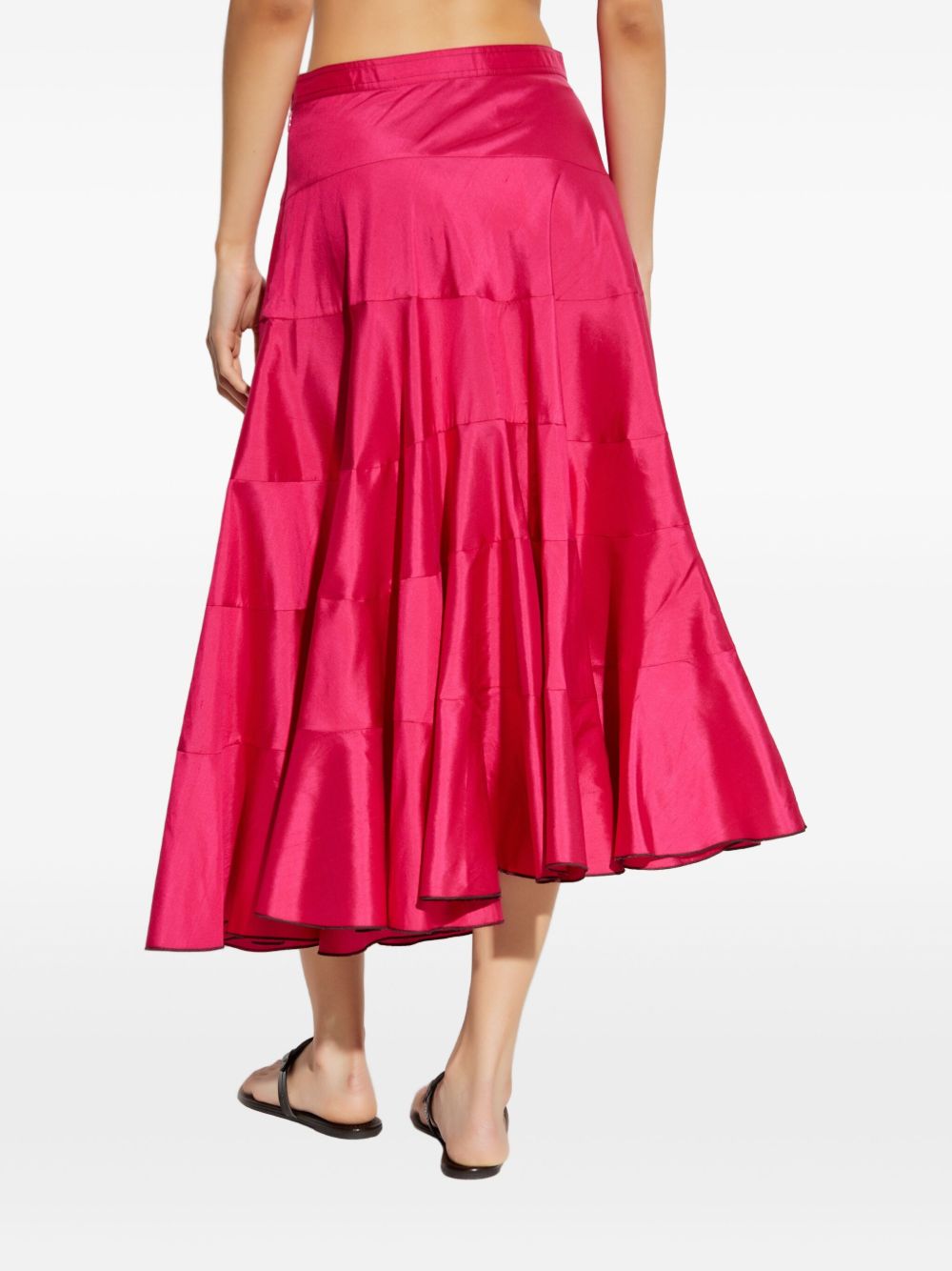 Tory Tory Burch Silk Flared Midi Skirt - Image 4