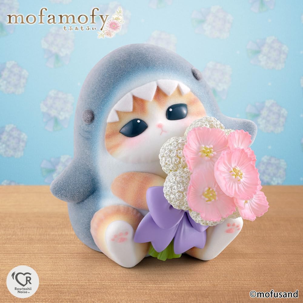 Rowtashii Noise Mofamofy Mofusand Shark Nyan, Approx. 3.5 inches (90 mm), PVC, ABS & Nylon, Pre-painted Complete Figure