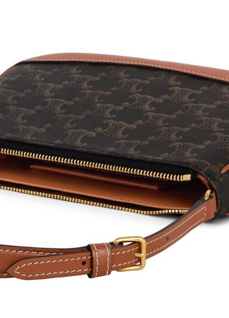 CELINE Shoulder bag in Triomphe canvas and calfskin - Image 4