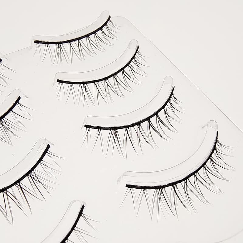 D-ONE Natural False Eyelashes, 5 Pairs (A05, Pure Natural)