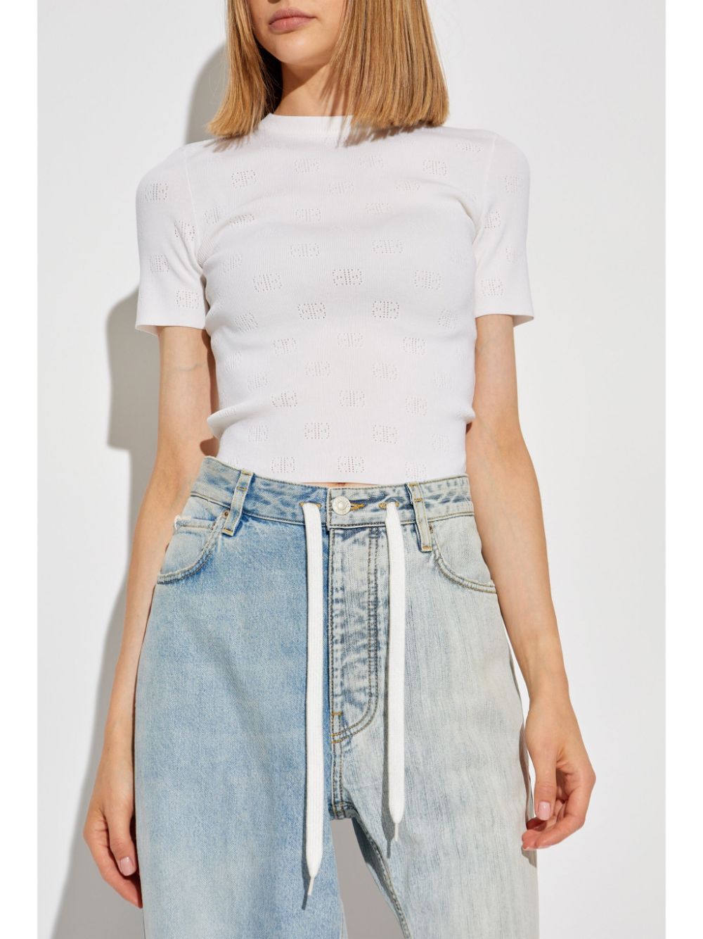 Balenciaga バレンシアガオープンニットウールトップ - Image 4