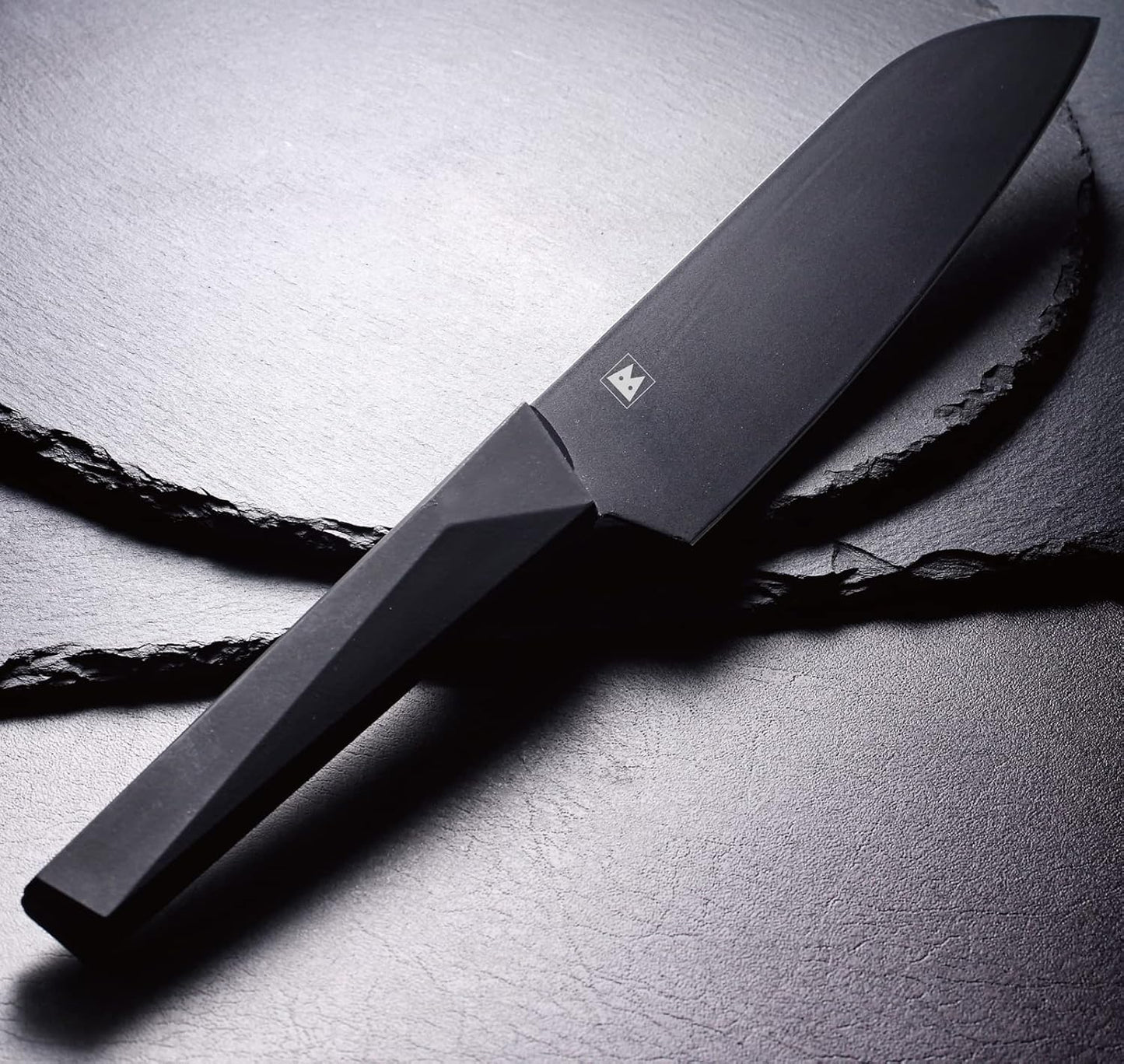 SATAKE Sangyo AB001 Knife, Biya Kitchen, Black, Santoku Knife, Made in Japan, 6.7 inches (17 cm) All-Purpose Knife
