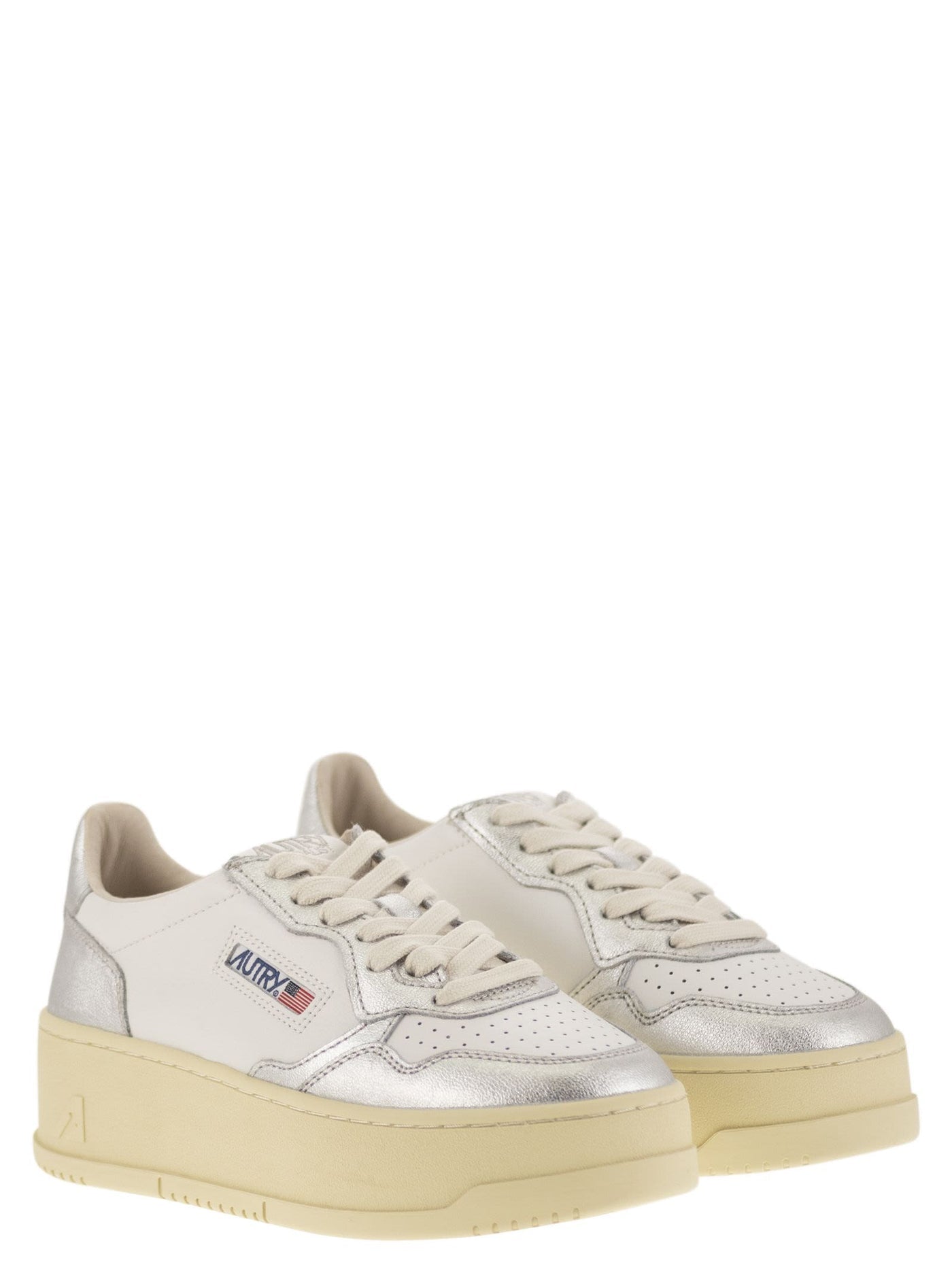 Autry Medalist Platform Leather Trainers - Image 4
