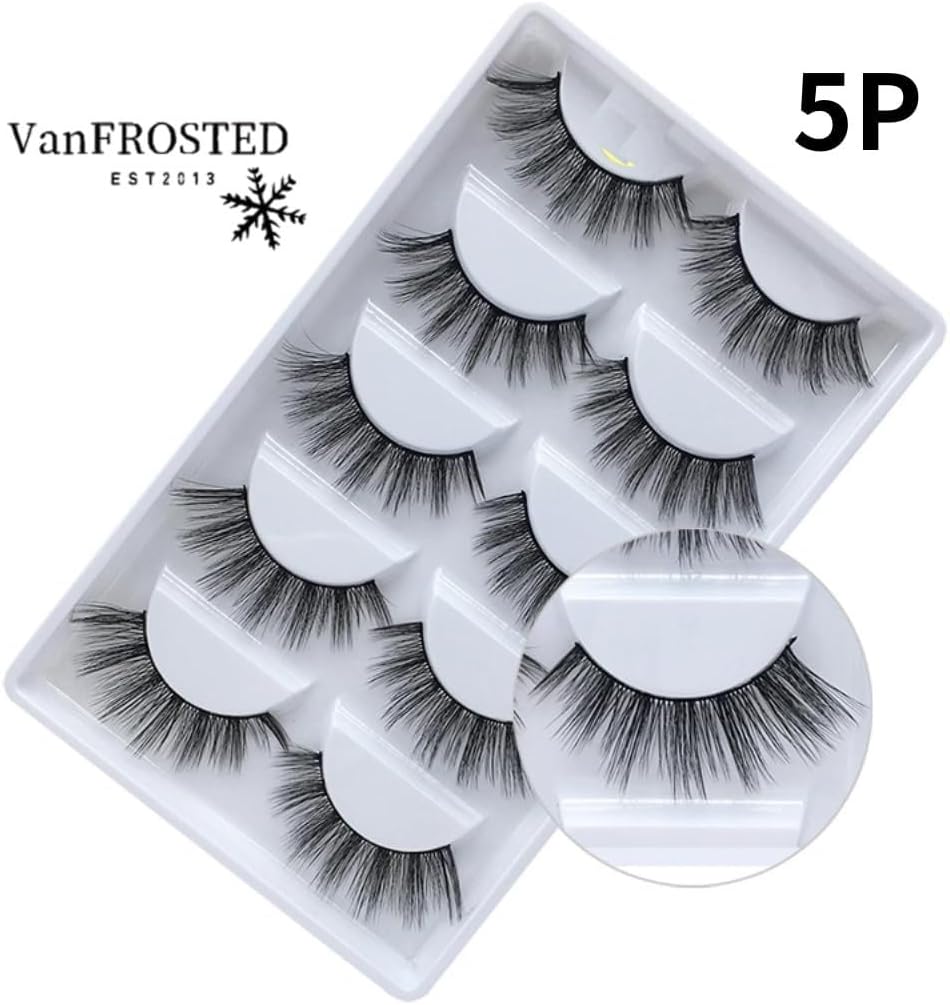 つけまつげ 5ペア まつげ アイラッシュ 超濃密 束感 ロング フェイクミンク 舞台 ステージ 発表会 ダンス チア フィットネス大会 コスプレ 目尻長め ふさふさ まつ毛のり・ピンセット付き 繰り返し使える 3D 競技 (5P)