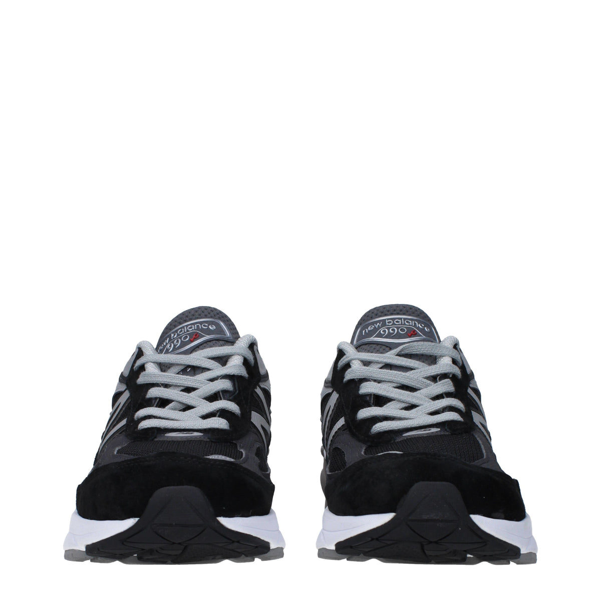 Designer Brand ニューバランススニーカー990メンズスエードブラック/シルバー - Image 4
