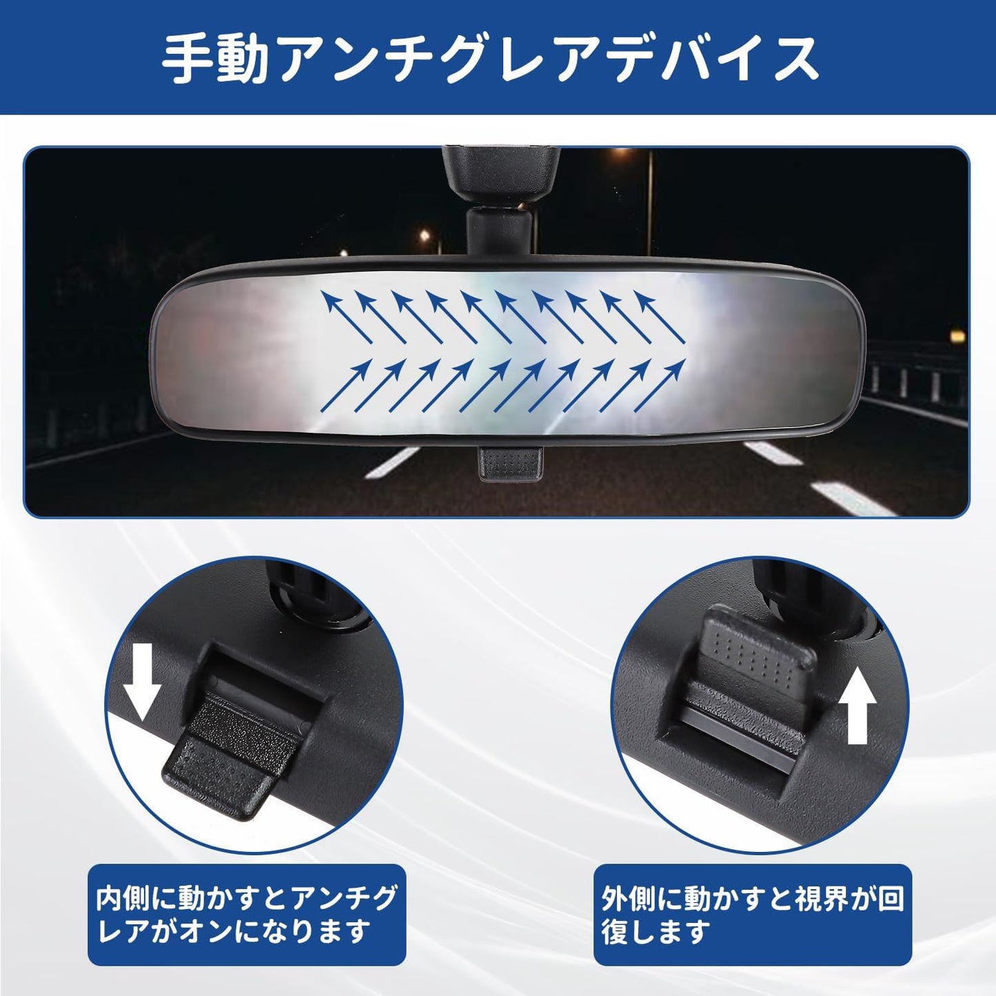 7225 Rear View Mirror for Toyota Genuine Compatible Prius/Alphard/Hiace/Vellfire/Voxy/Noah Estima/Pro Box Murakami 7225 General Purpose External Product