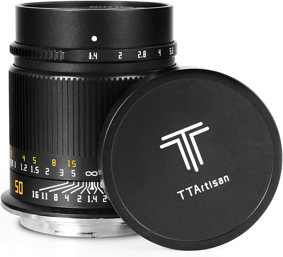 TTArtisan 50mm f/1.4 ASPH RF Mount EOS-R Black Lens Brand Optics