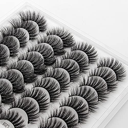 16 Pairs L2 Series False Eyelashes, Ultra Dense, Recitals, Stage, Everyday Makeup! Natural Long Eyelash Extensions, Fake Eyelashes! (L208)