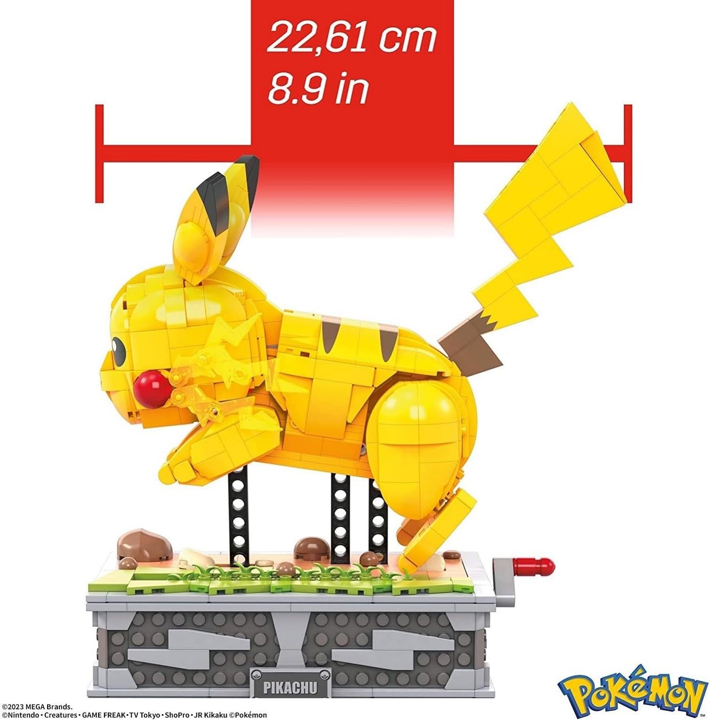 Mega Bloks Pokemon Pikachu Runs! Moving Pikachu Block Set, Number of Pieces: 1095 Pieces, Ages 12 and Up HGC23