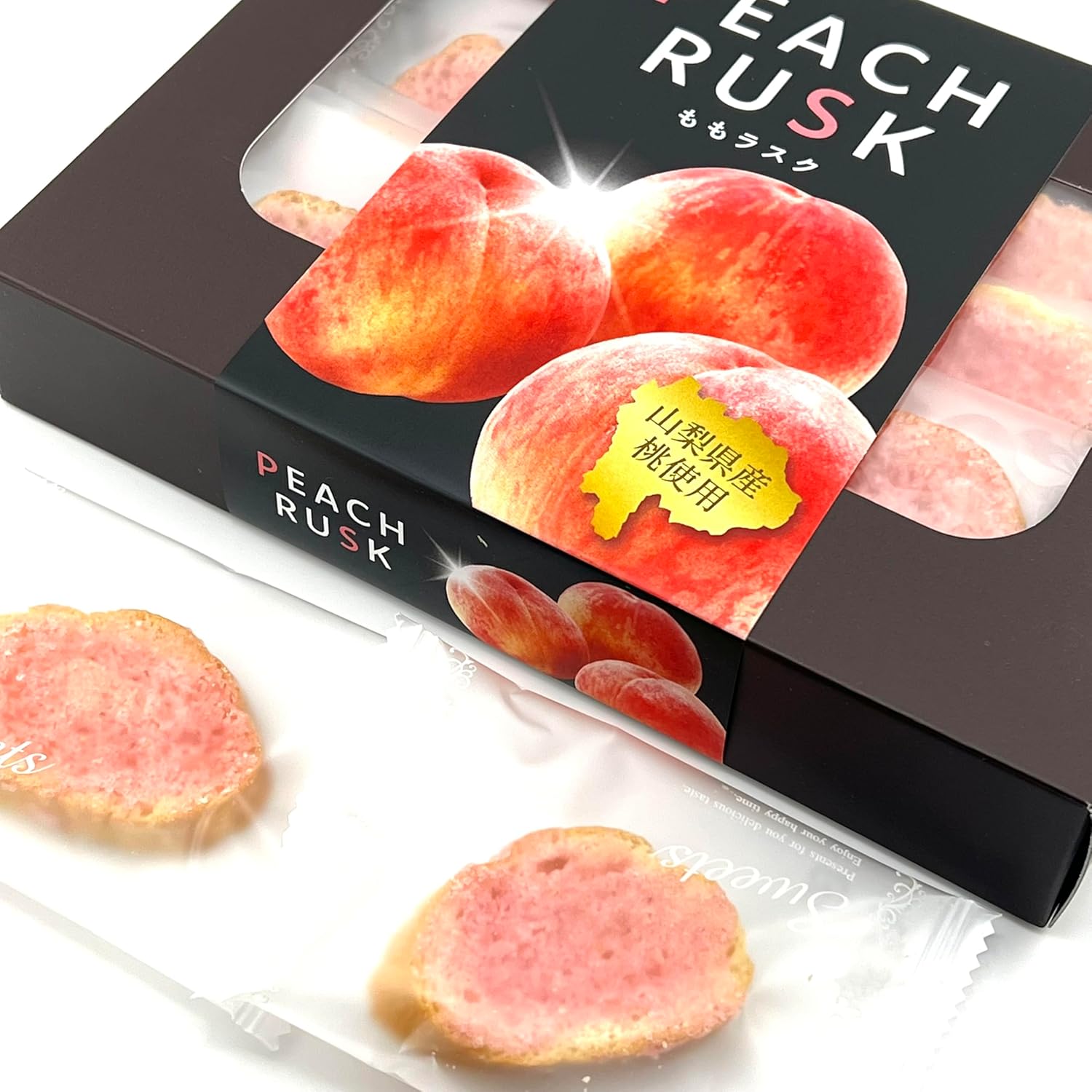 (Yamanashi Prefecture, Seasonal Limited Product) Rask, Momorask, Gift Boxed, 12 Pieces, 1 Box (12 Pieces), Crispy Bucket, Refreshing Sweetness, Made from Yamanashi Prefecture, PEACH RUSK, Souvenir