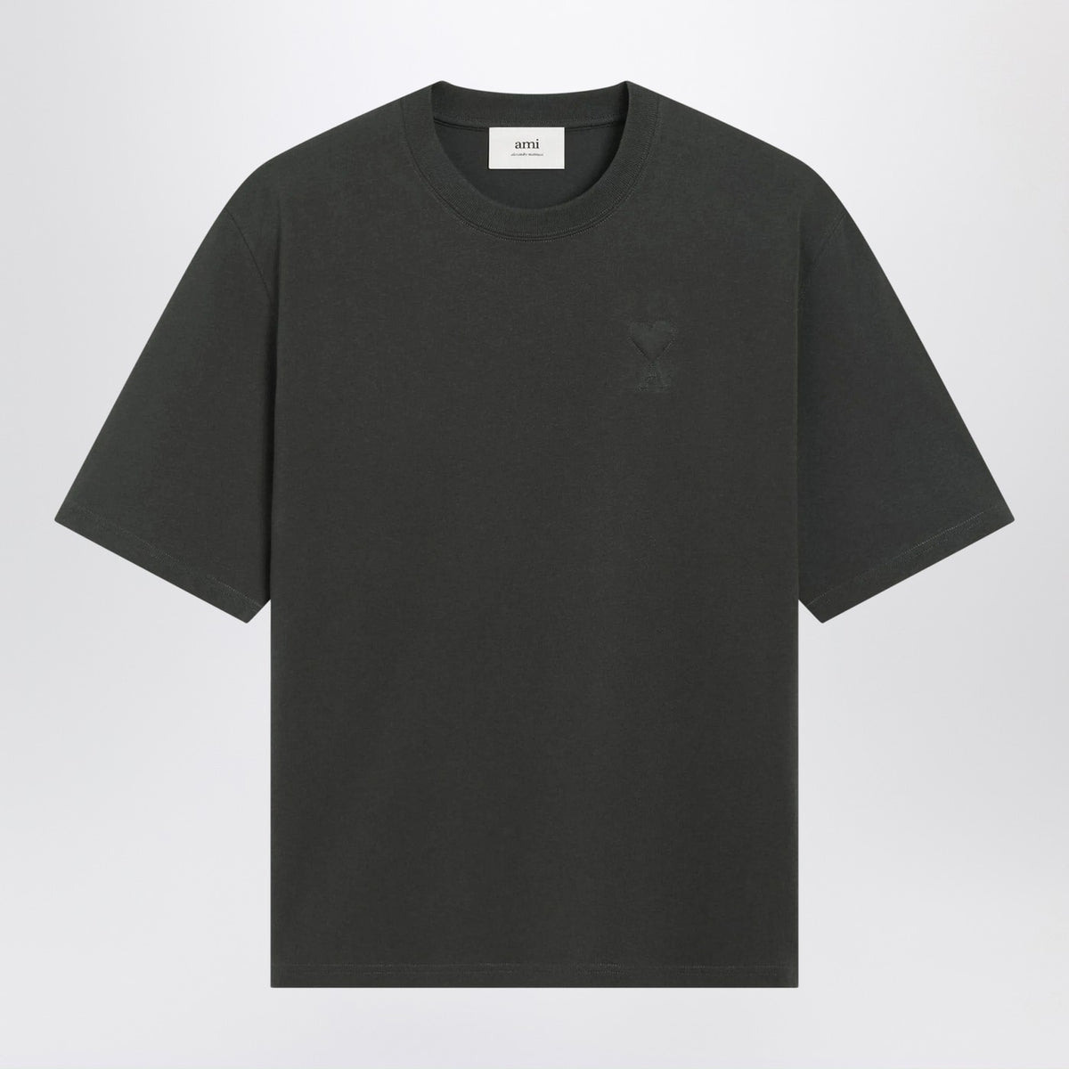 Ami Ami Paris Anthracite Grey Ami De Coeur Tシャツ - Image 4