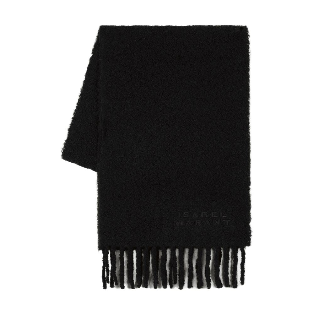 Isabel Fouzy GDスカーフイザベルマランウールブラック - Image 4