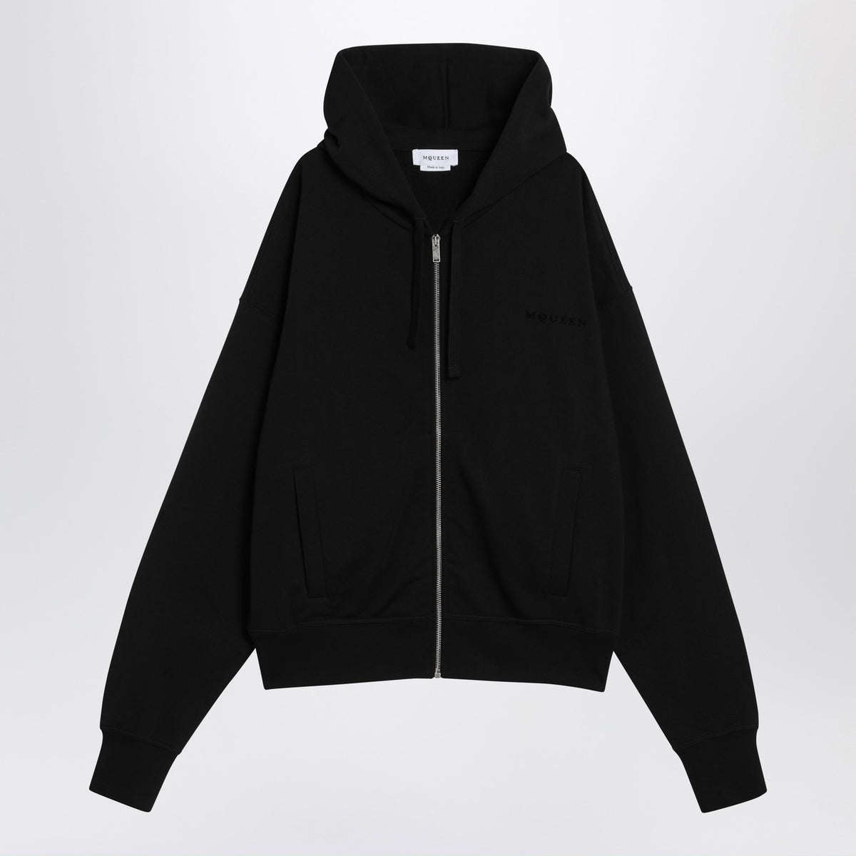 Alexander アレクサンダーMCクイーンブラックコットンパーカー - Image 4