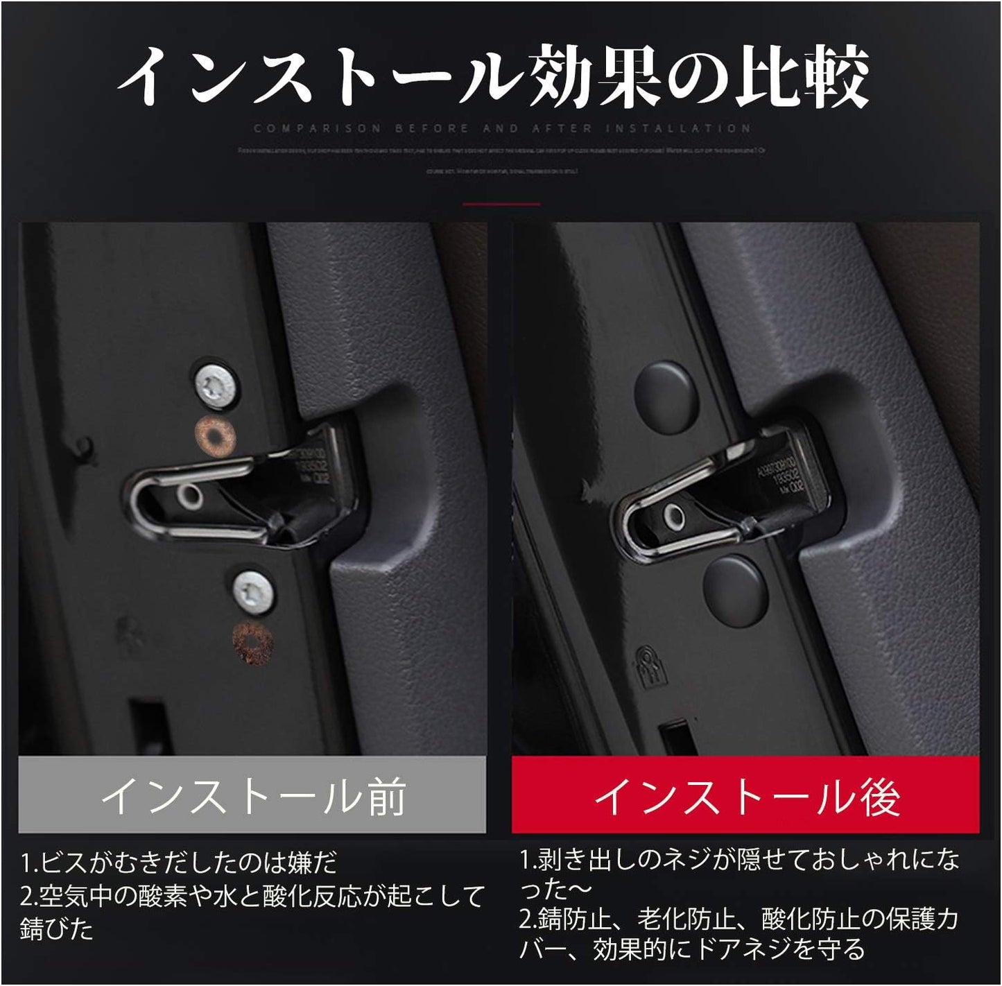 ruiya New Model Toyota Corolla Cross / Corolla Touring / Alphard 30 Series Late Screws, Concealed Screws, Screws, Hidden, Protective Cover, Cap, Peeling Prevention, Rust Prevention, Scratch-Resistant,