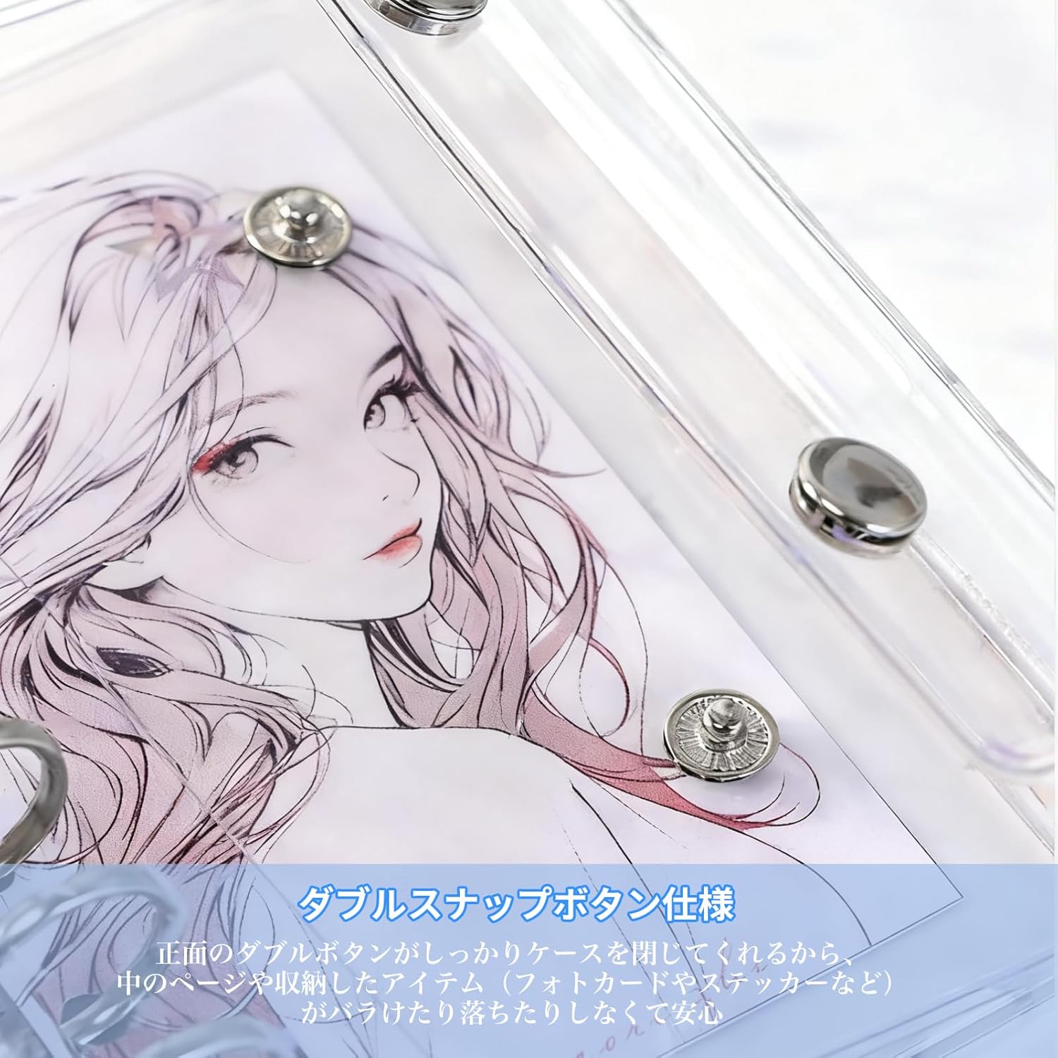 Sticker Album Clear Binder, Removable, A7, 6 Holes, 10 Refill Sheets Included, For Girls, Clear Binder, Sticker Storage, Photo Storage, Fan Activity Goods, Portable, Durable PVC Material