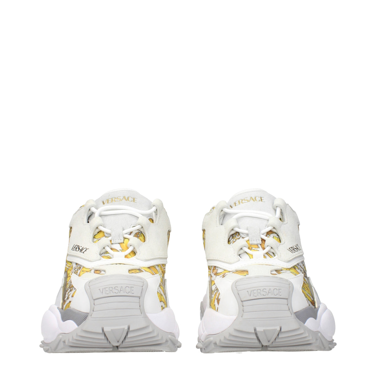 Versace ヴェルサーチ レディースs スニーカー ファブリック ゴールド/ホワイト - Image 4
