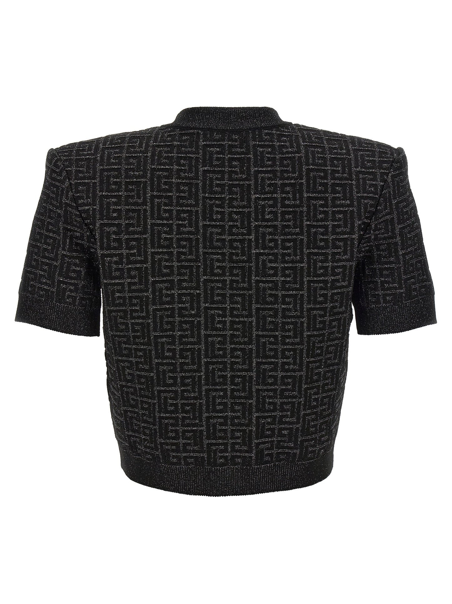 Balmain 'Monogram' Cropped Cardigan - Image 4