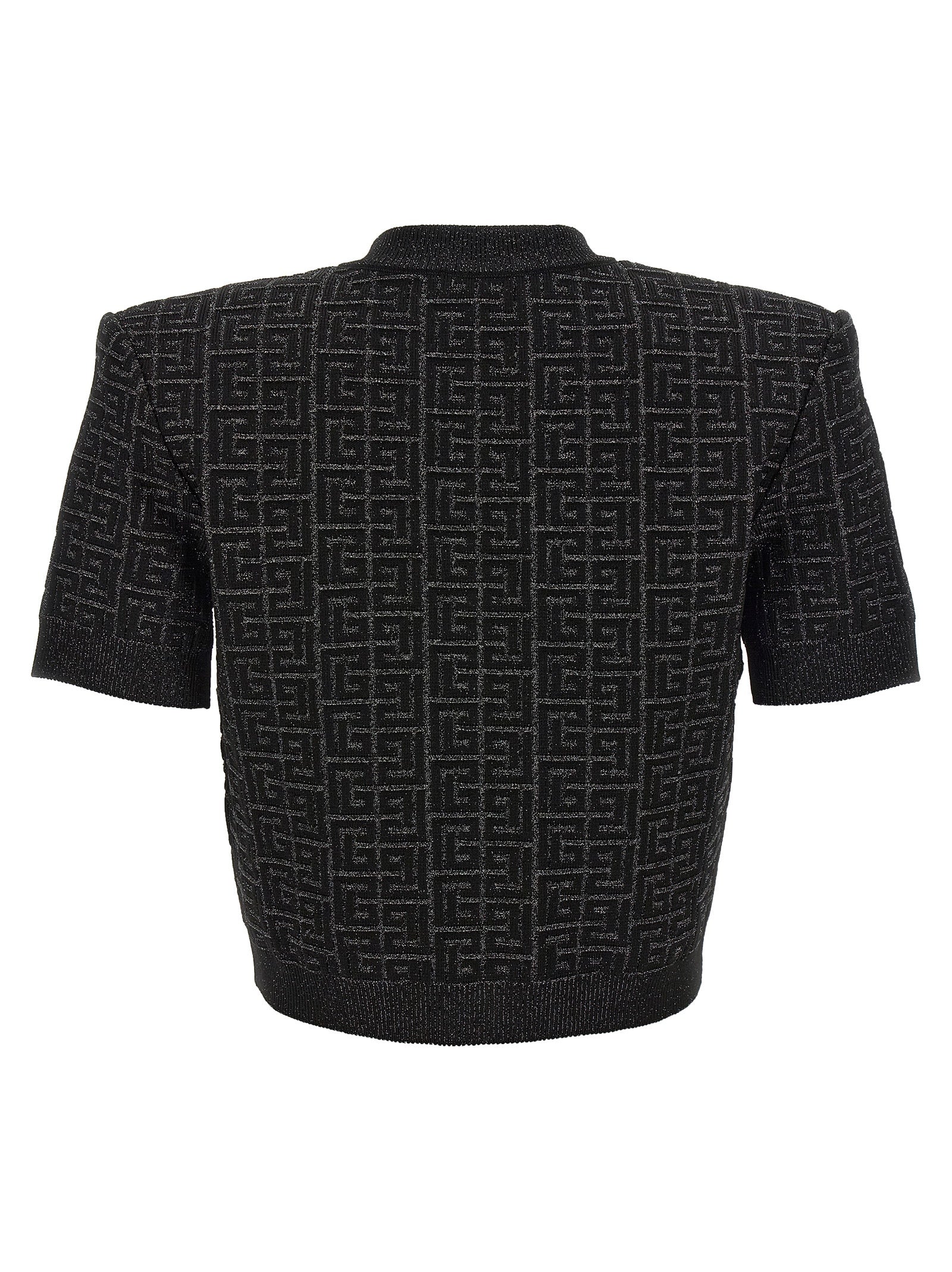 Balmain 'Monogram' Cropped Cardigan - Image 4
