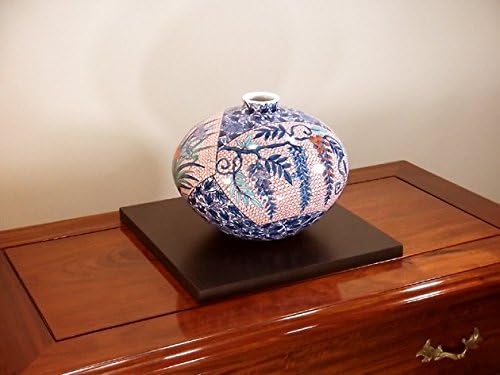 Traditional Craft Articles|Dyed Arabesque Fan Brocade Urns|Arita Ware Imari Pottery Vase | Porcelain House Fujii Nishiki
