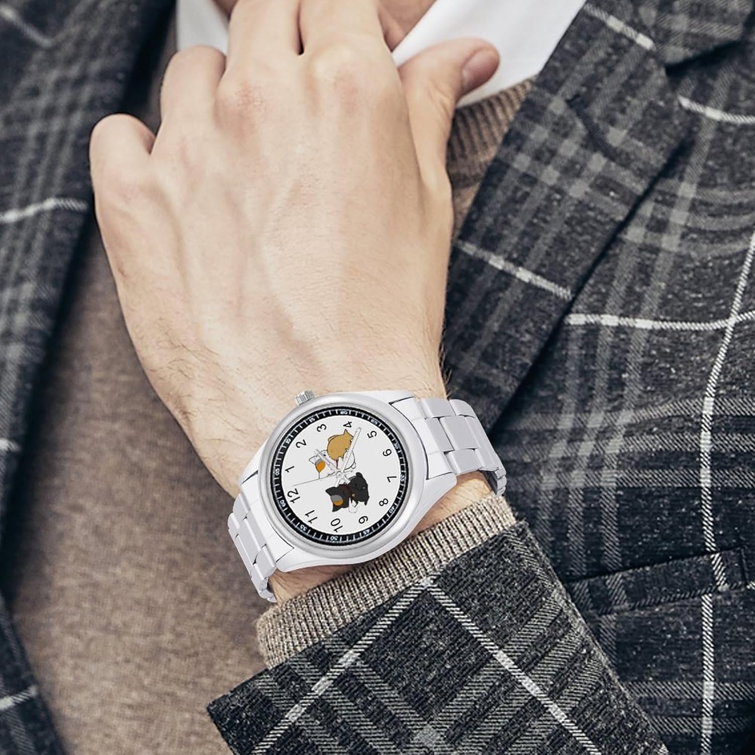 Nyanko Sensei Wristwatch, Anime, Inexpensive, Wristwatch, Stylish, Simple, Fashionable, Lightweight, Simple Dial, Easy to Read, School, Work, Gift, Women's Wristwatch, Men's Wristwatch, Anime/Moe