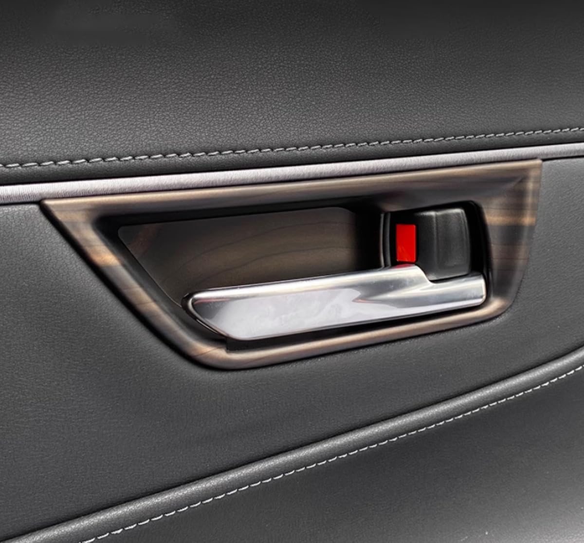 ZUNEIGUNG Toyota Harrier 80 Series Inner Door Handle Bowl Frame Auto Decorative Cover Scratch Resistant Nail Scratch Resistant Fits New Toyota Harrier Design Interior Parts Accessories ABS Resin 4