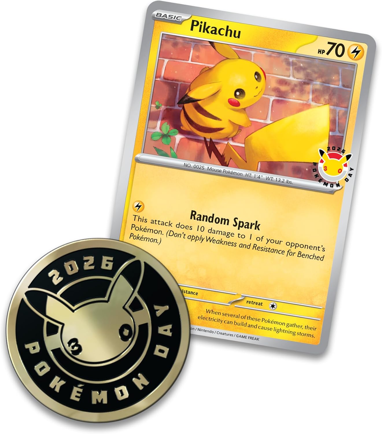 Pokemon TCG: Pokemon Day 2026 Collection (1 foil promo card, 1 coin, 3 booster packs)